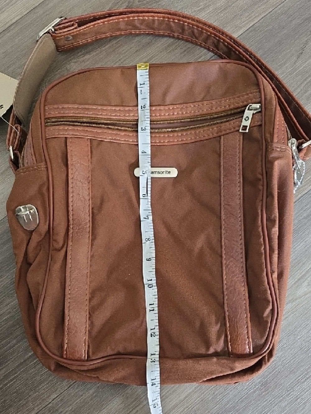 Samsonite Men's Rust Brown Messenger Crossbody Bag - Picture 3 of 12